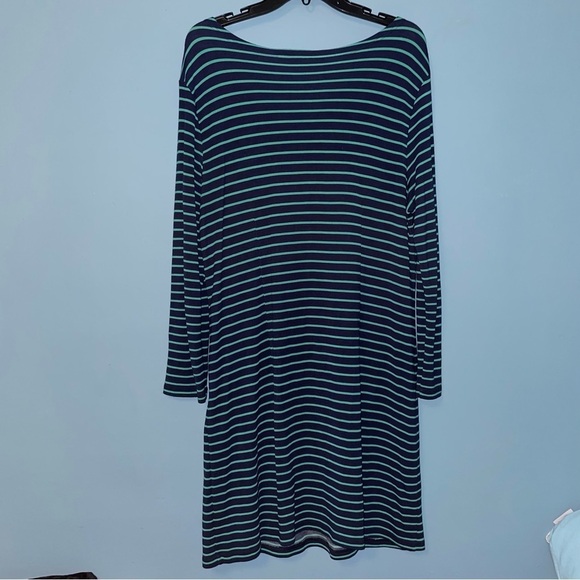 STS Sail to Sable Striped Nautical Jersey Dress with Patch Pockets Size Large - Picture 7 of 7